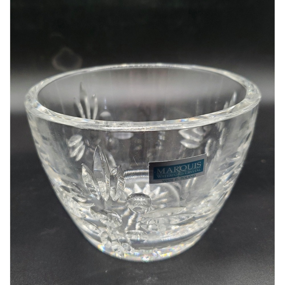 Marquis‎ Waterford Heavy Crystal Bowl Made in Poland Cut Starburst 3.5"
